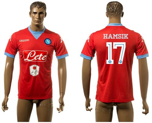 Naples #17 Hamsik Red Away Soccer Club Jersey